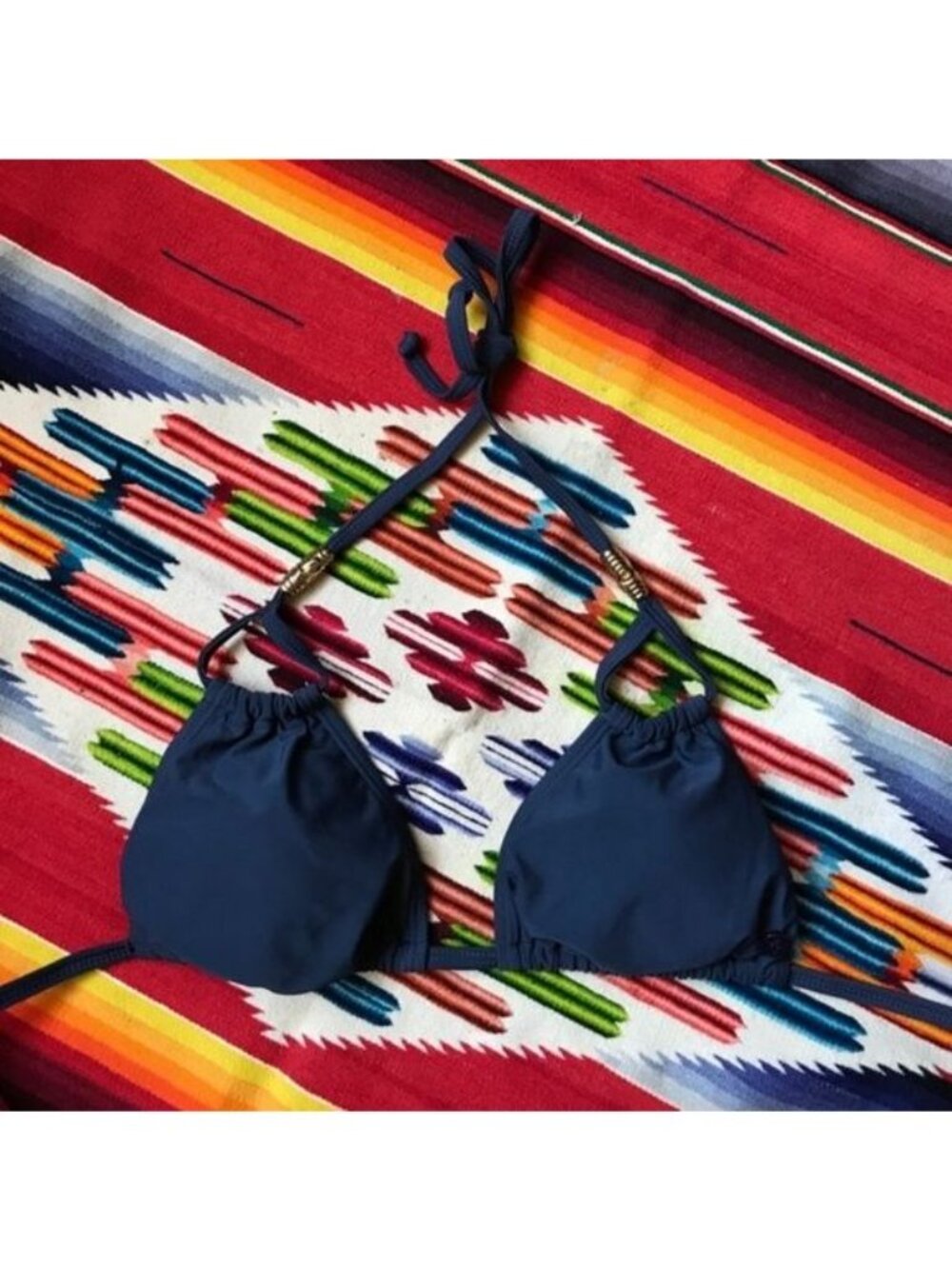 FCUK French Connection Triangle String Bikini Top Hardware - Picture 2 of 7